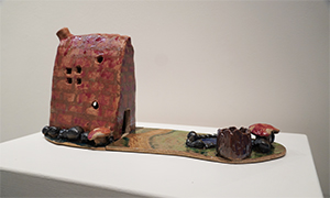 Image of Alison Mezger's clay sculpture, Ceramic House.